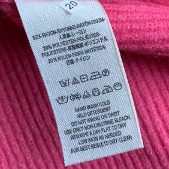 𝅺Free People Pink & Brown Oversized Colorblock Turtleneck Sweater / Pullover - Picture 8 of 13